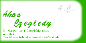 akos czegledy business card